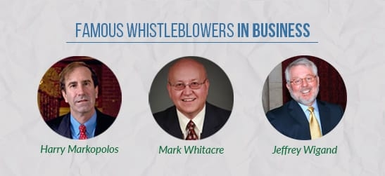 Famous whistleblowers of large corporations